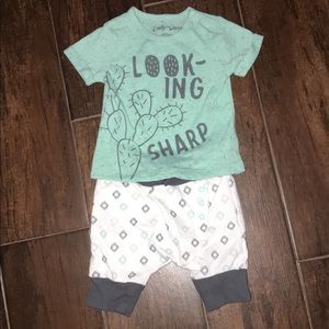 Cactus baby boy outfit